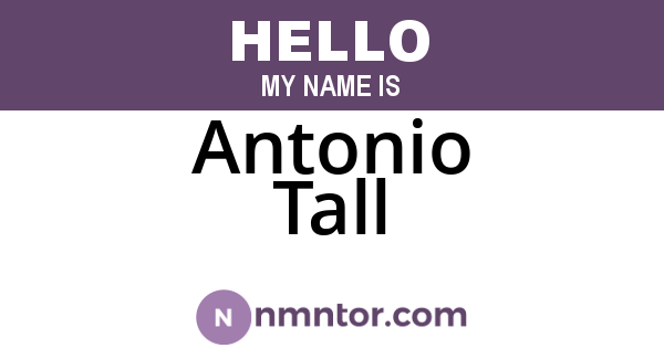 Antonio Tall