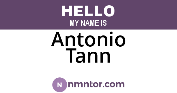 Antonio Tann