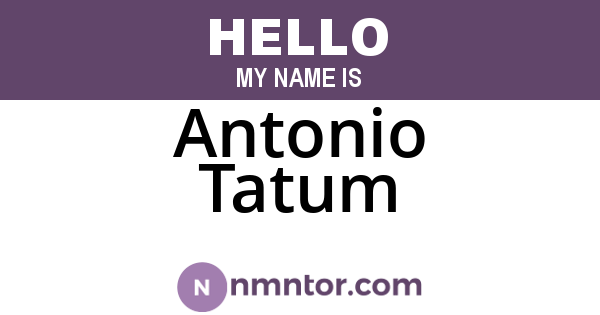 Antonio Tatum