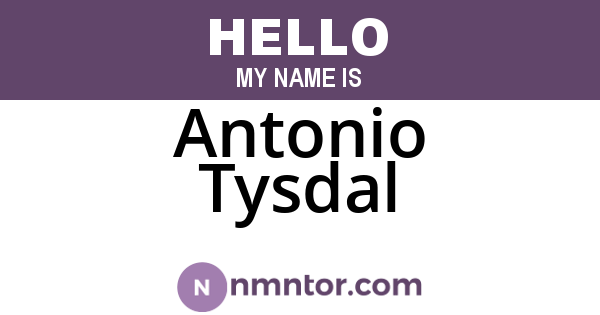 Antonio Tysdal