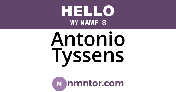 Antonio Tyssens