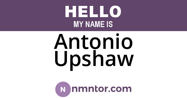 Antonio Upshaw