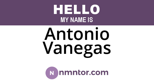 Antonio Vanegas