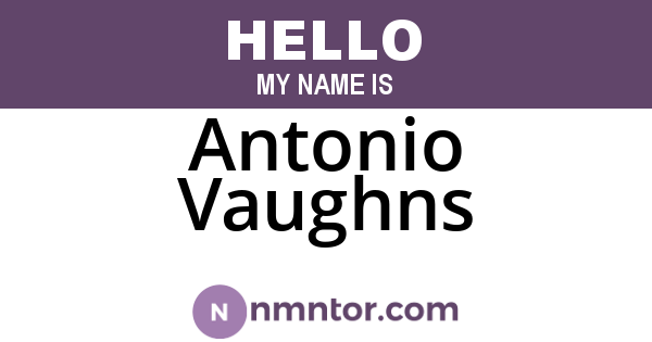 Antonio Vaughns