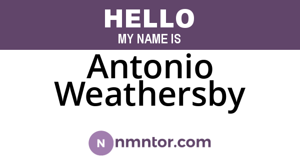 Antonio Weathersby