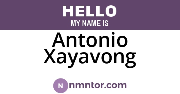 Antonio Xayavong