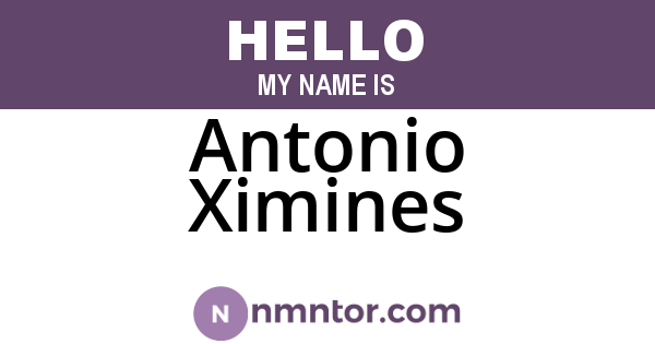 Antonio Ximines