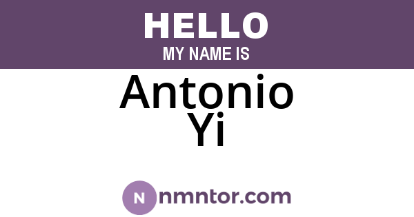 Antonio Yi