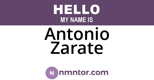 Antonio Zarate
