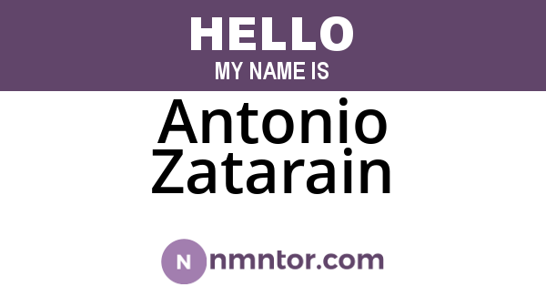 Antonio Zatarain