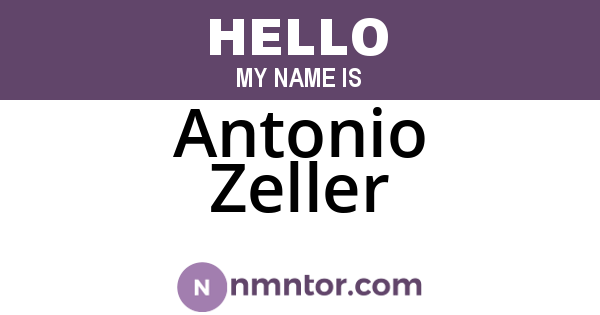 Antonio Zeller
