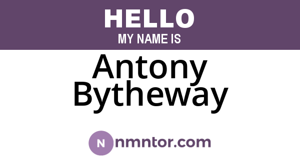 Antony Bytheway