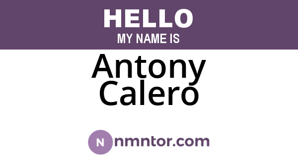 Antony Calero