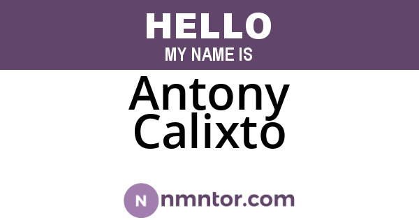 Antony Calixto