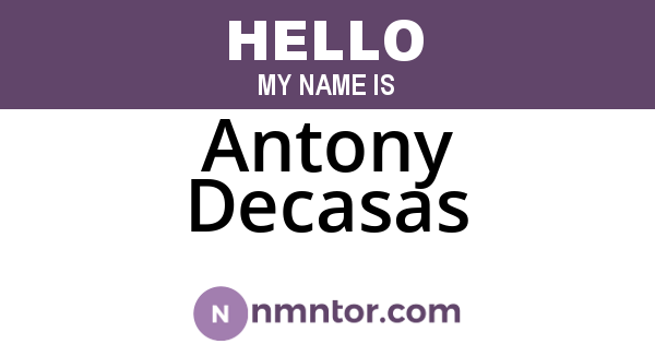 Antony Decasas