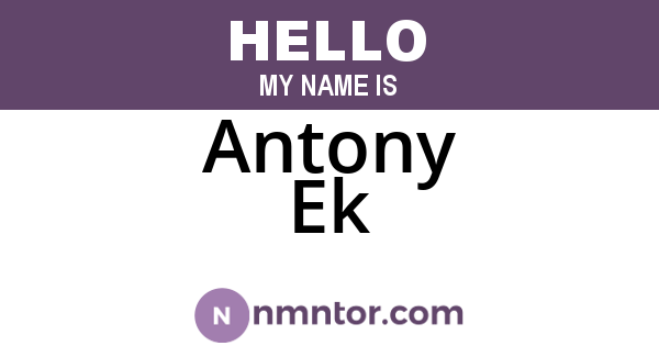 Antony Ek