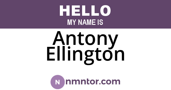 Antony Ellington