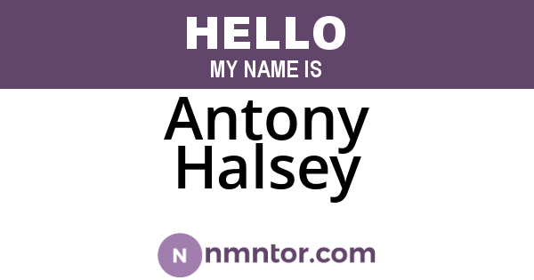 Antony Halsey