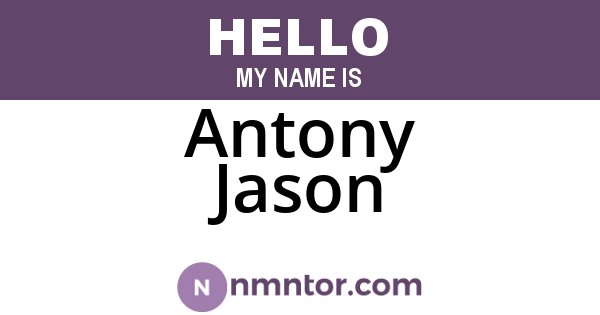 Antony Jason