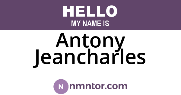 Antony Jeancharles