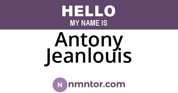 Antony Jeanlouis