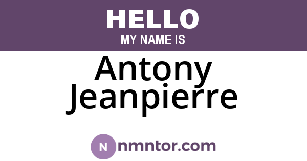 Antony Jeanpierre