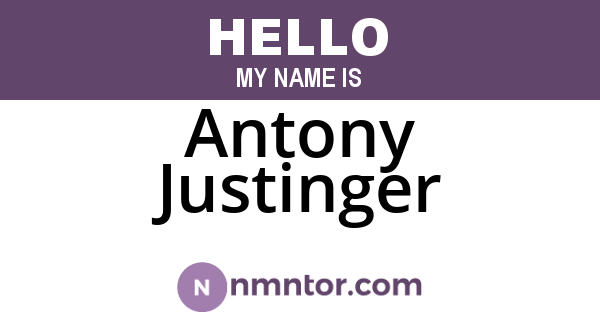 Antony Justinger