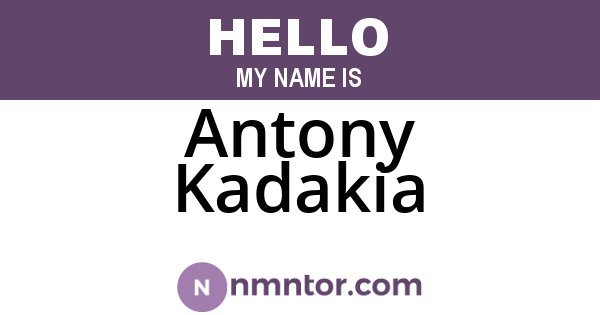 Antony Kadakia