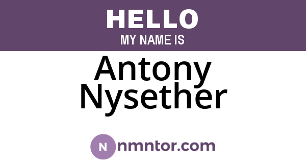 Antony Nysether