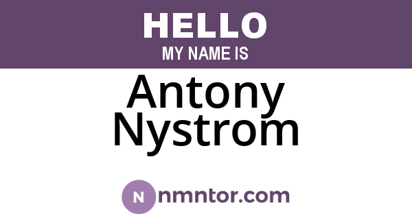 Antony Nystrom
