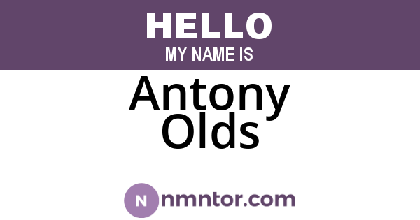 Antony Olds