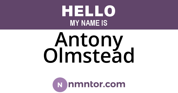 Antony Olmstead