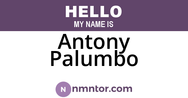 Antony Palumbo