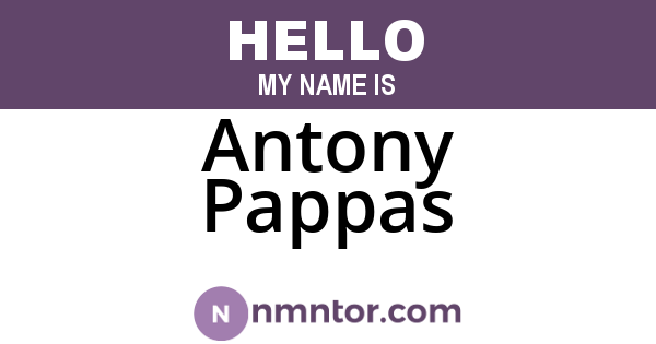 Antony Pappas