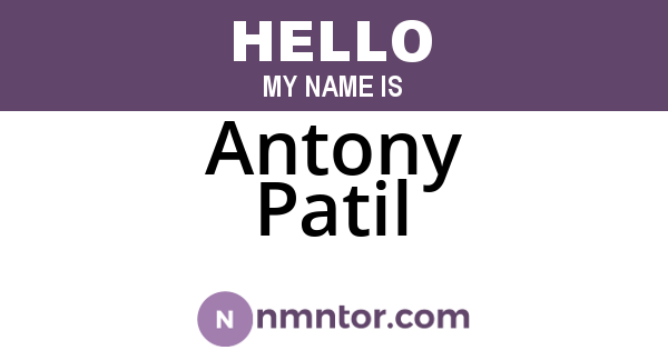 Antony Patil