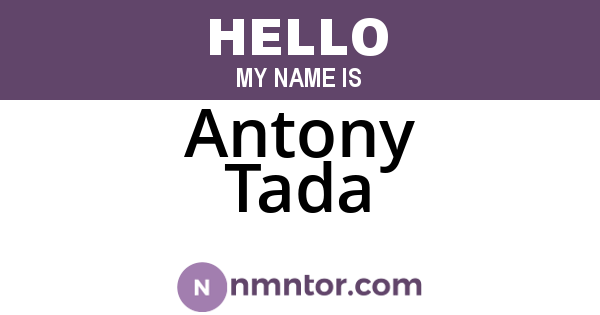 Antony Tada