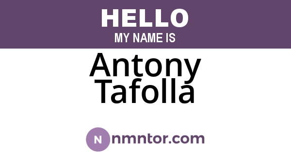 Antony Tafolla