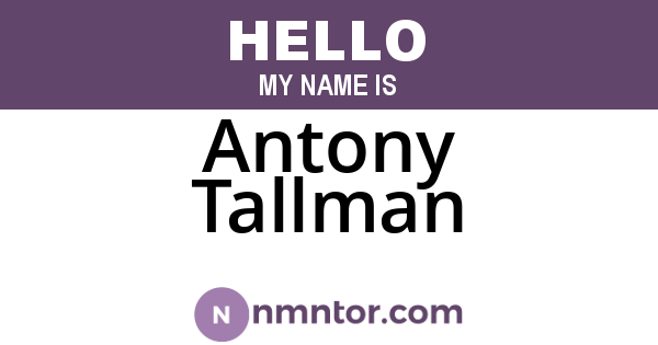 Antony Tallman