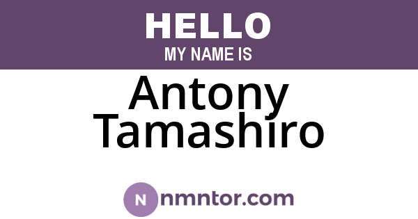 Antony Tamashiro