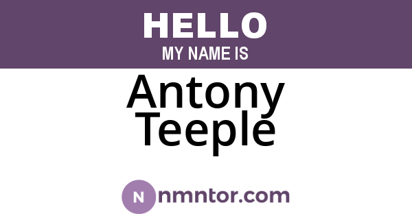 Antony Teeple