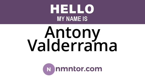 Antony Valderrama