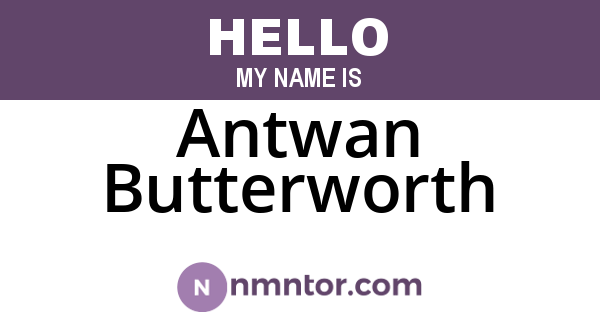 Antwan Butterworth