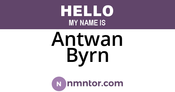 Antwan Byrn