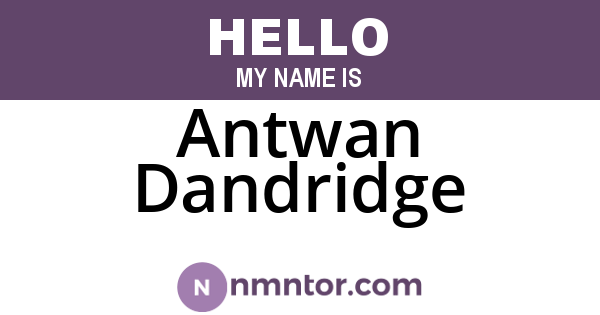 Antwan Dandridge