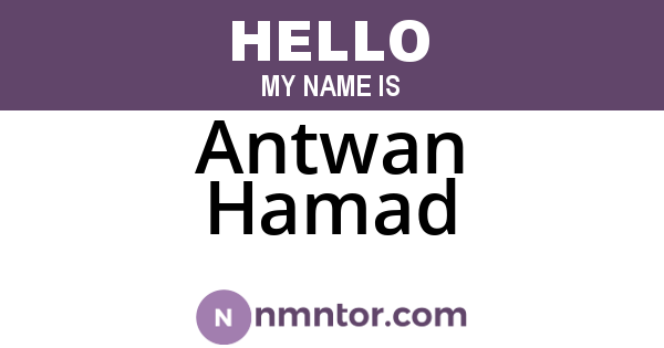 Antwan Hamad