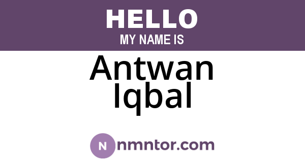 Antwan Iqbal