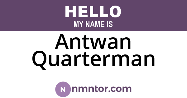 Antwan Quarterman