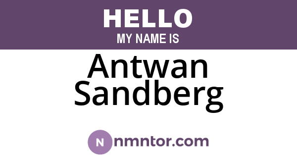 Antwan Sandberg
