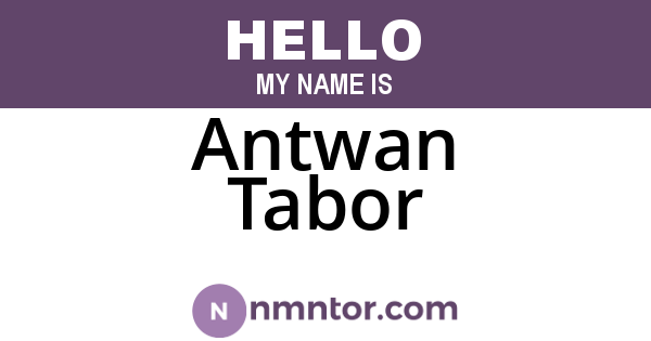 Antwan Tabor