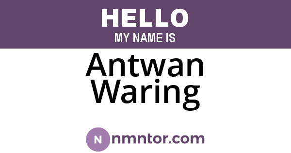 Antwan Waring